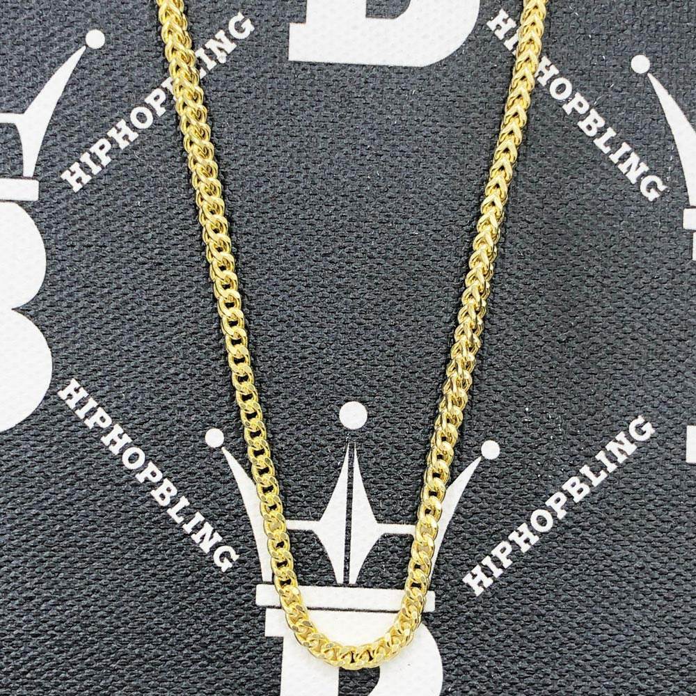 10K Yellow Gold Franco Chain Lightweight HipHopBling