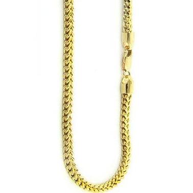 10K Yellow Gold Franco Chain Lightweight HipHopBling