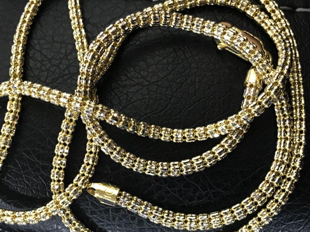 10K Yellow Gold Ice Diamond Cut Chain 3MM 18" HipHopBling