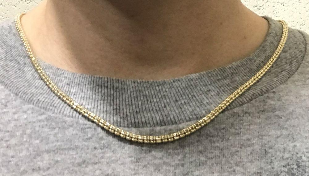 10K Yellow Gold Ice Diamond Cut Chain 3MM 8" Bracelet HipHopBling