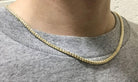 10K Yellow Gold Ice Diamond Cut Chain 3MM 8" Bracelet HipHopBling