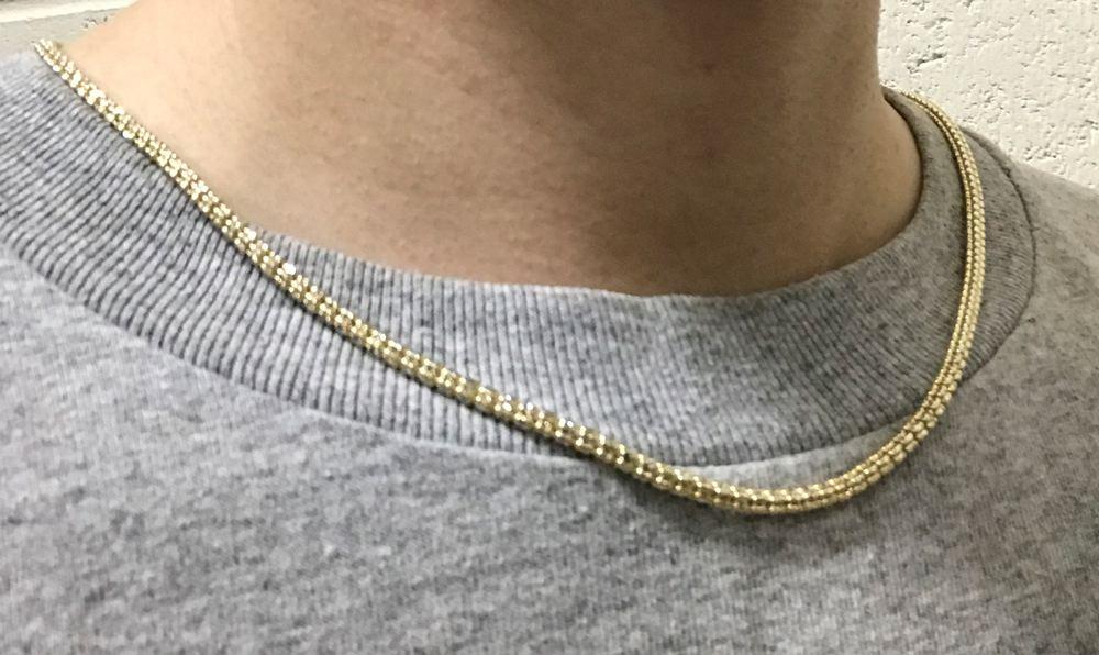 10K Yellow Gold Ice Diamond Cut Chain 3MM 8" Bracelet HipHopBling