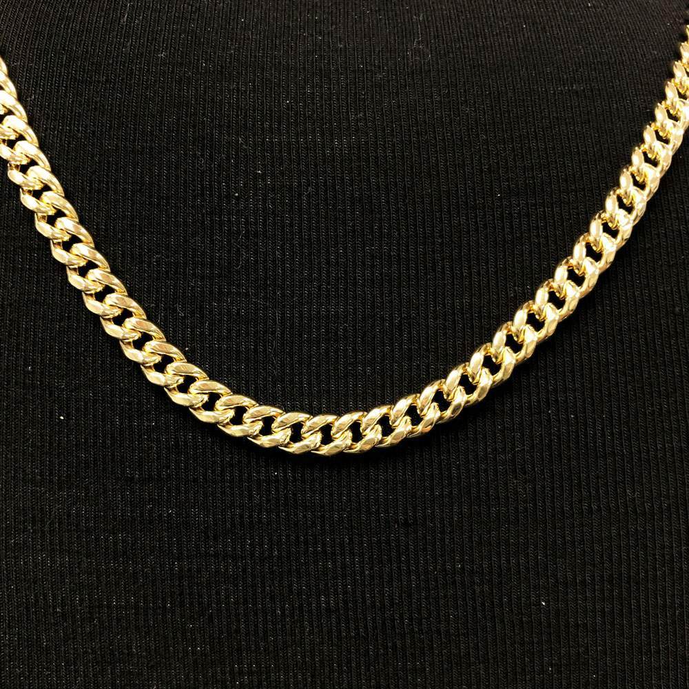10K Yellow Gold Miami Cuban Chain Lightweight 6MM 18" HipHopBling