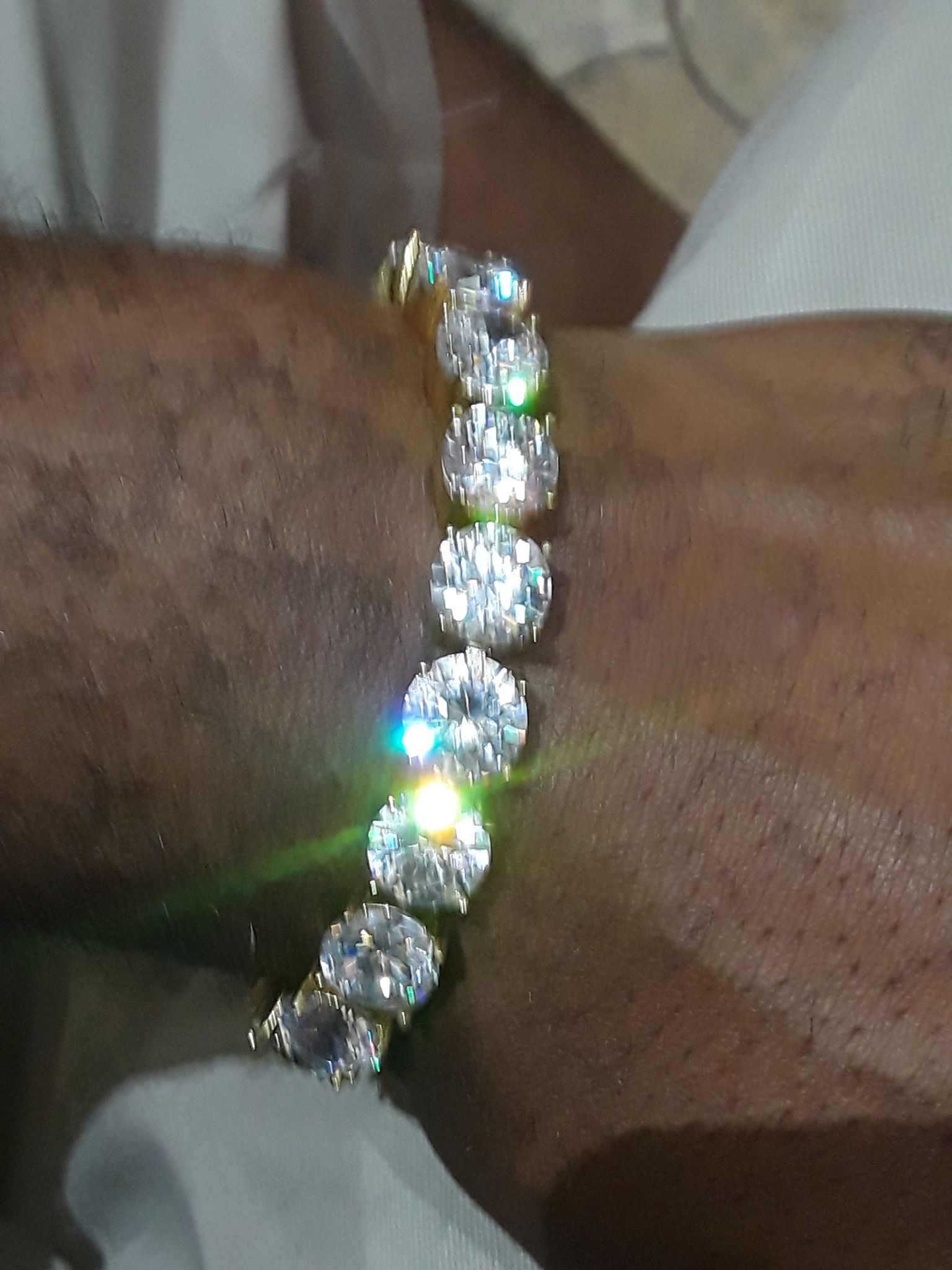 10MM CZ Gold 316L Bling Bling Tennis Bracelet HipHopBling