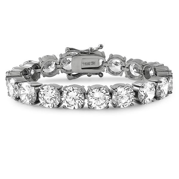 10MM CZ No Fade Steel Bling Bling Tennis Bracelet HipHopBling