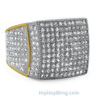 11 Row Gold CZ Bling Bling Ring 7 HipHopBling