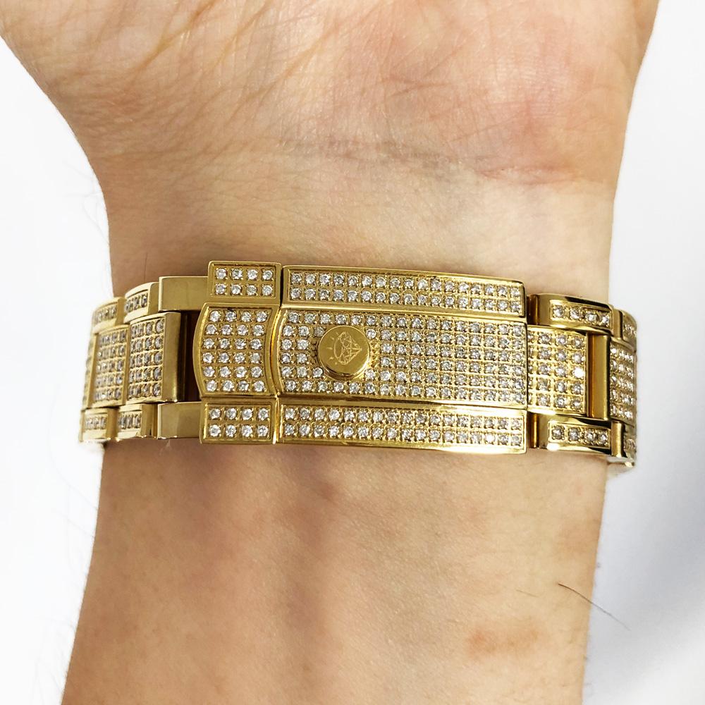 12.00 Carat Diamond Hip Hop Watch IceTime Yellow Gold HipHopBling