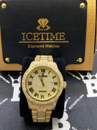 12.00 Carat Diamond Hip Hop Watch IceTime Yellow Gold HipHopBling