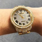 12.00 Carat Diamond Hip Hop Watch IceTime Yellow Gold HipHopBling
