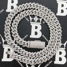 12MM VVS Moissanite Iced Cuban Chain Sharp Link .925 Sterling Silver 7" Bracelet HipHopBling