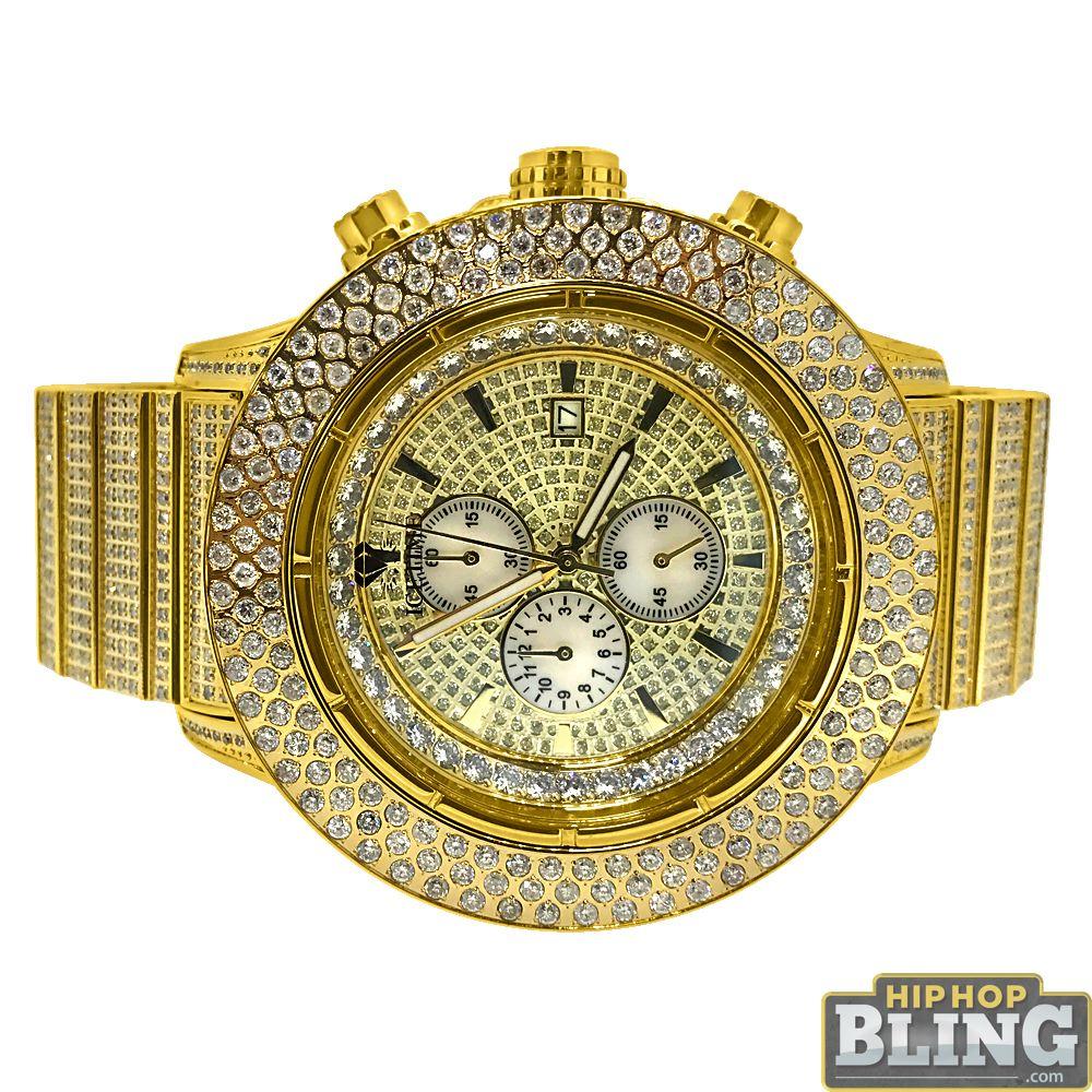 13.00 Carat Diamond IceTime Crown II Gold Watch HipHopBling