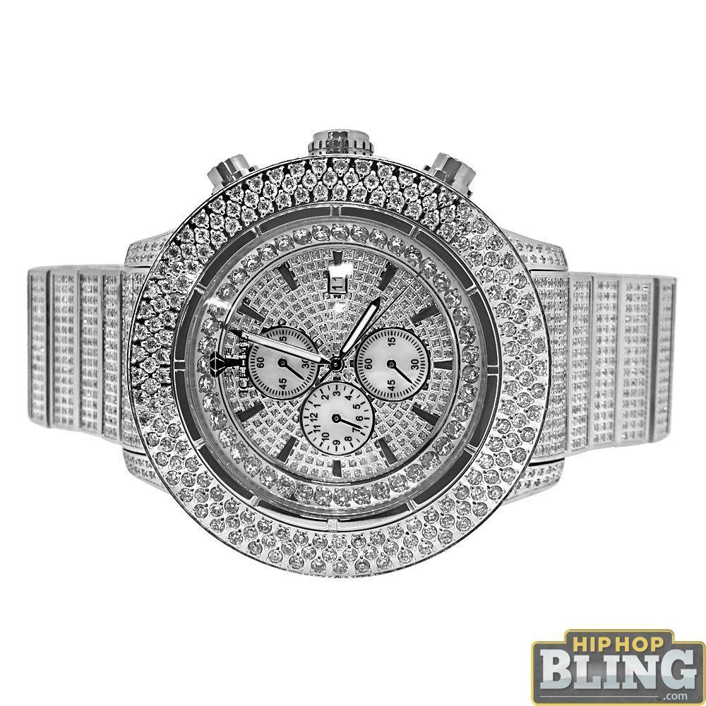 13.00 Carat Diamond IceTime Crown II Steel Watch HipHopBling