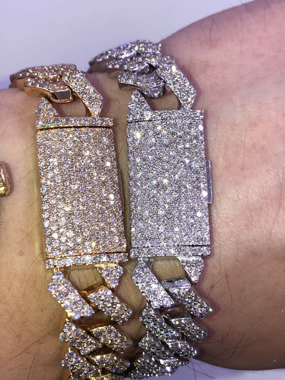 11.40 Carat F-VS Men's Diamond bracelet 14k White Gold – Liori Diamonds