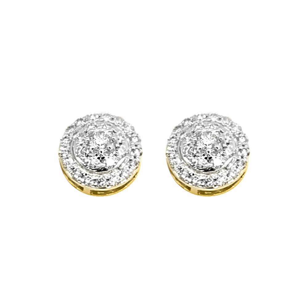 14K Yellow Gold 0.75 Carats Diamond Radiant Bling Earrings HipHopBling