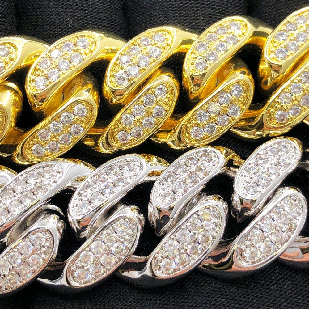 20MM Miami Cuban Link Hip Hop Bling Bling Bracelet Yellow Gold 8" HipHopBling