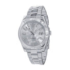 24H Date Oyster CZ Hours Sports Watch White Gold HipHopBling