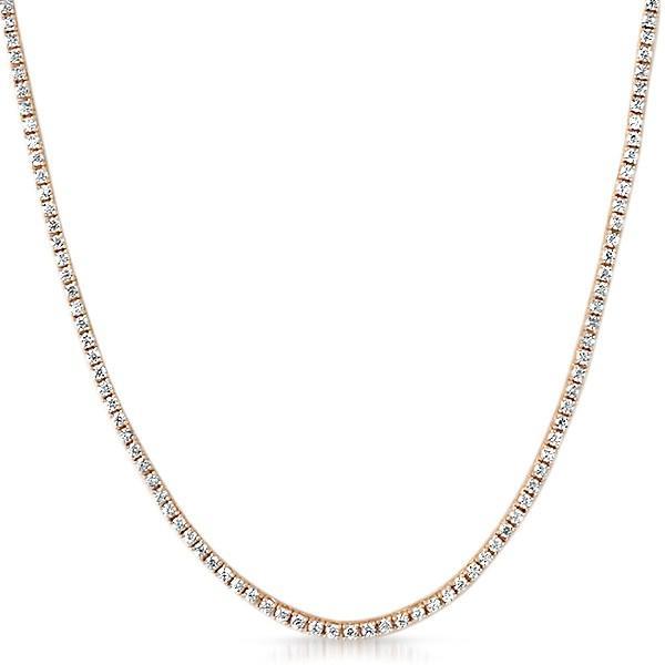 2MM CZ Micro Tennis Chain Bling Bling Rose Gold 16" HipHopBling