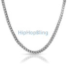 316L Stainless Steel 4mm Franco Hip Hop Chain 36" 36" HipHopBling