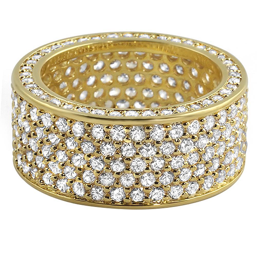 360 Gold Eternity CZ Ring 7 HipHopBling