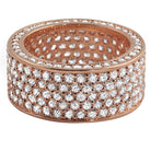 360 Rose Gold Eternity CZ Bling Bling Ring 7 HipHopBling