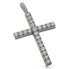 3D Bling Bling Tennis CZ Cross White Gold HipHopBling