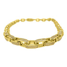 3D Box Link Gold Hip Hop CZ Bling Bling Chain 16" HipHopBling