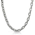 3D Box Link Rhodium Hip Hop CZ Bling Bling Chain 16" HipHopBling