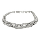 3D Box Link Rhodium Hip Hop CZ Bling Bling Chain 16" HipHopBling