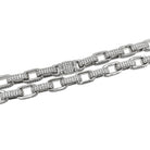 3D Box Link Rhodium Hip Hop CZ Bling Bling Chain 16" HipHopBling