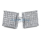 3D Box XL CZ Micro Pave Bling Bling Earrings HipHopBling