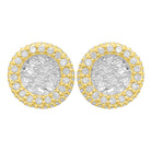 3D Circle Baguette Diamond Earrings 1.10cttw 10K Yellow Gold HipHopBling