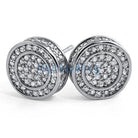 3D Circle Large CZ Iced Out Bling Bling Earrings HipHopBling