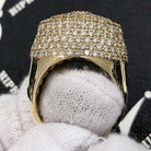 3D Circular Domed Diamond Ring 5.78cttw 10K Yellow Gold HipHopBling