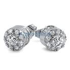 3D Cluster CZ Bling Bling Earrings Micro Pave HipHopBling