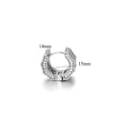 3D Ice Wave CZ Huggie Hoop Iced Out Earrings .925 Silver White Gold HipHopBling