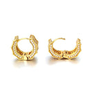 3D Ice Wave CZ Huggie Hoop Iced Out Earrings .925 Silver White Gold HipHopBling