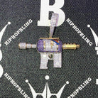 3D Juice Gun CZ Hip Hop Bling Bling Pendant Yellow Gold HipHopBling