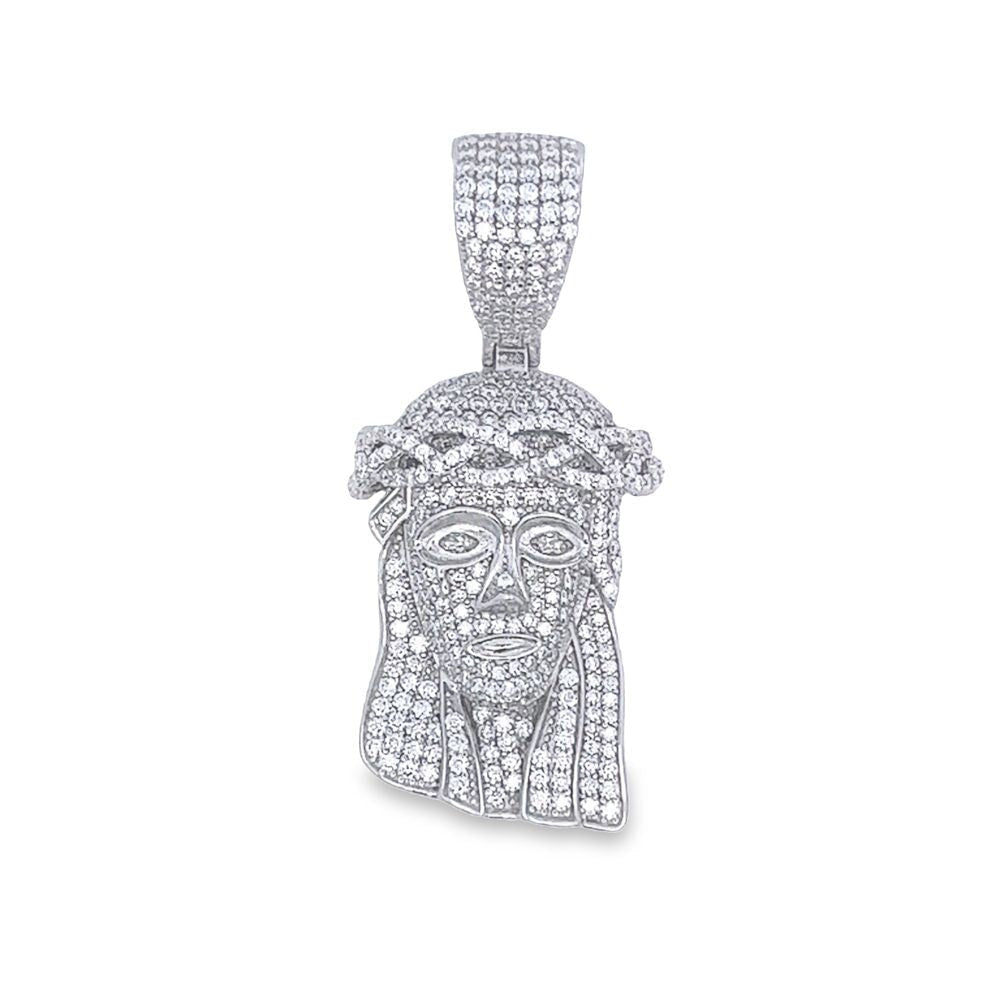 3D Mini Jesus VVS Moissanite Pendant 3.00cttw .925 Sterling Silver HipHopBling