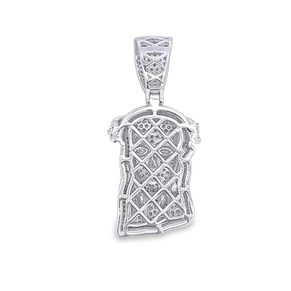 3D Mini Jesus VVS Moissanite Pendant 3.00cttw .925 Sterling Silver HipHopBling