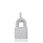 3D Padlock Iced Out Hip Hop Pendant Yellow Gold HipHopBling