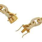 3D Rolo Chain Link Gold Bling Bling Necklace HipHopBling