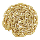 3D Rolo Chain Link Gold Bling Bling Necklace HipHopBling