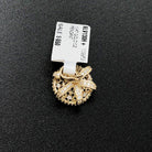 3D Royal Crown CZ 10K Yellow Gold Pendant HipHopBling