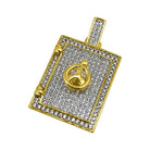 3D Safe Bank Vault Gold CZ Bling Bling Pendant HipHopBling