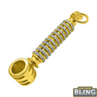 3D Smoking Pipe CZ Pendant .925 Sterling Silver Silver HipHopBling