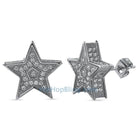 3D Star Jumbo CZ Bling Bling Earrings HipHopBling