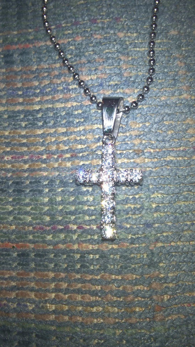 3MM CZ Tennis Cross Bling Bling Stainless Steel Pendant Only HipHopBling