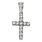 3MM CZ Tennis Cross Bling Bling Stainless Steel Pendant Only HipHopBling