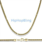 3mm Foxtail Franco Gold Hip Hop Chain 36" HipHopBling