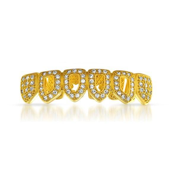 4 Open Tooth CZ Bling Bling Bottom Teeth HipHopBling